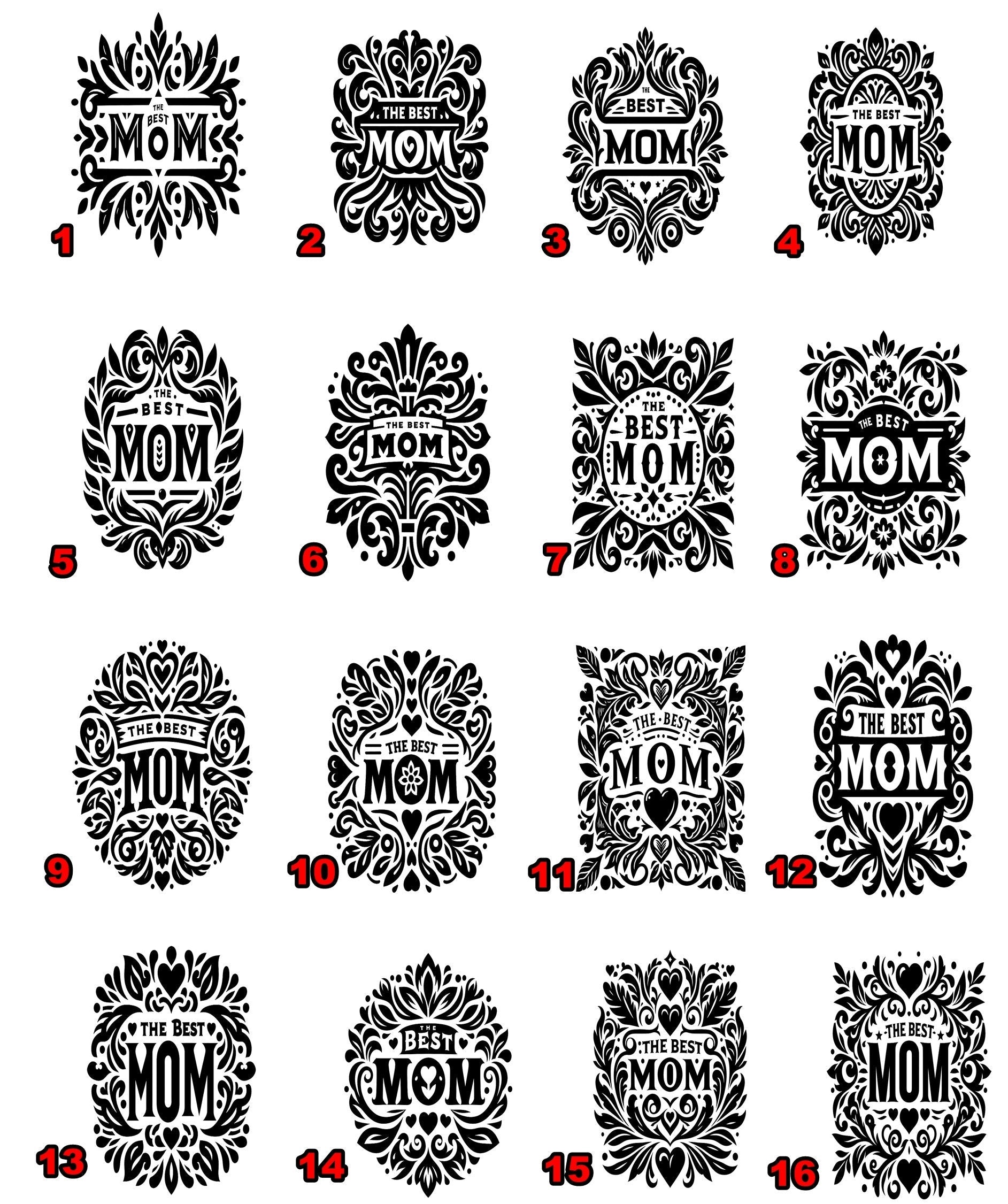 Choose The Best MOM Design to be Engraved on Stainless Steel Credit Card Holder.